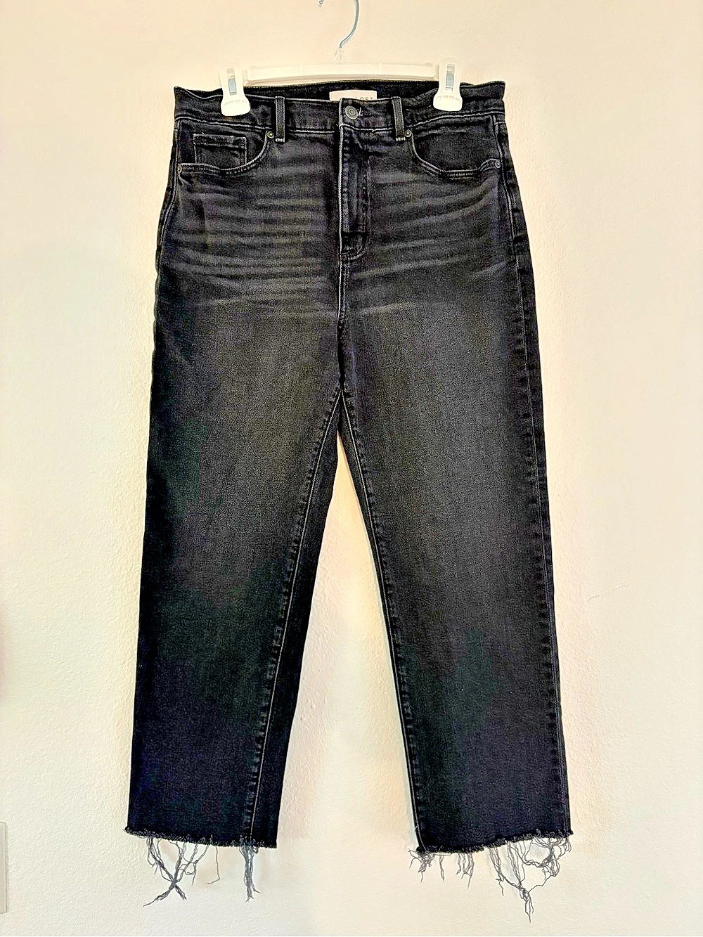 LOFT The Straight Jeans Black Straight Leg Jeans Waist 30P/10